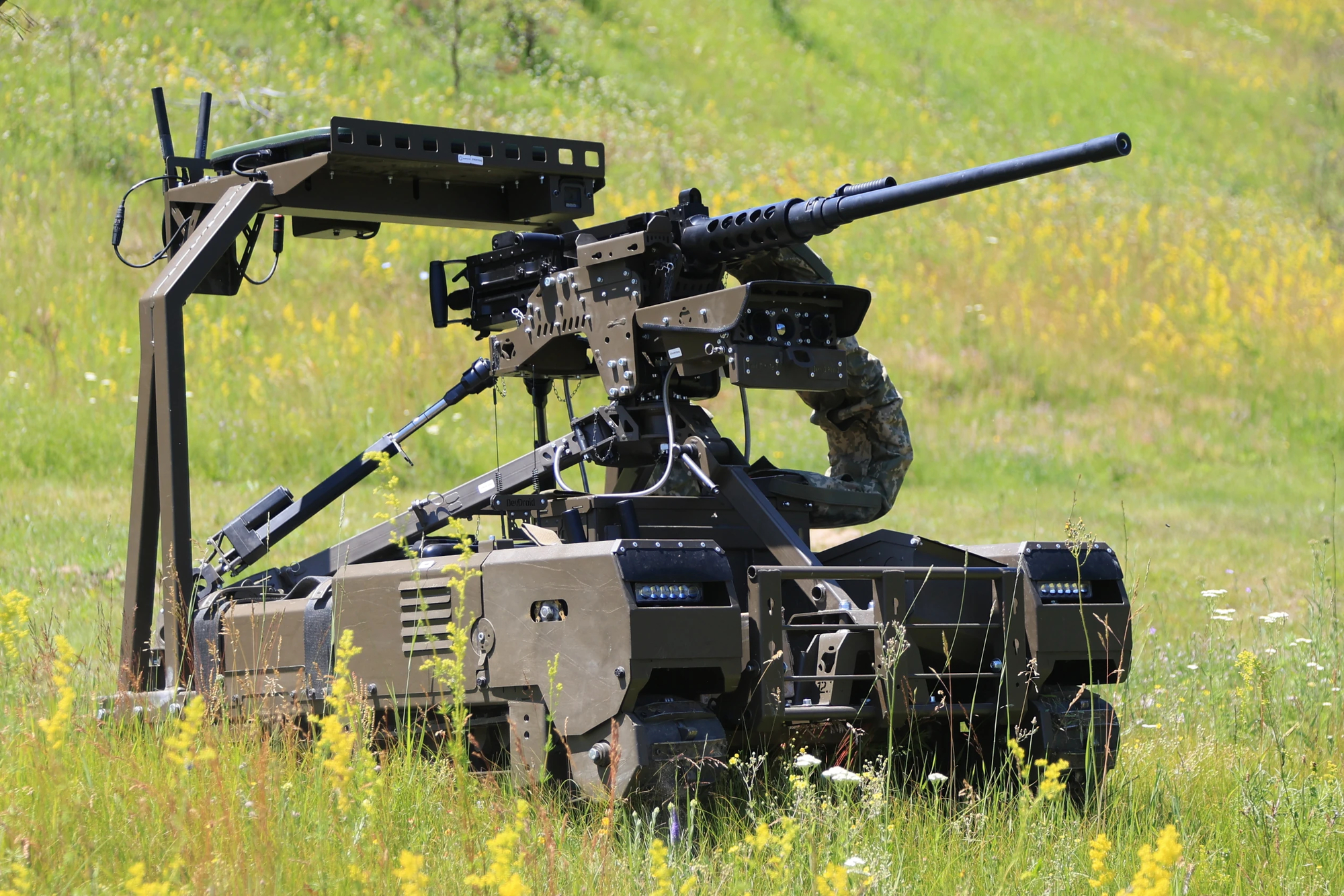 Ukrainian ground robot destroys Russian MT-LB in combat