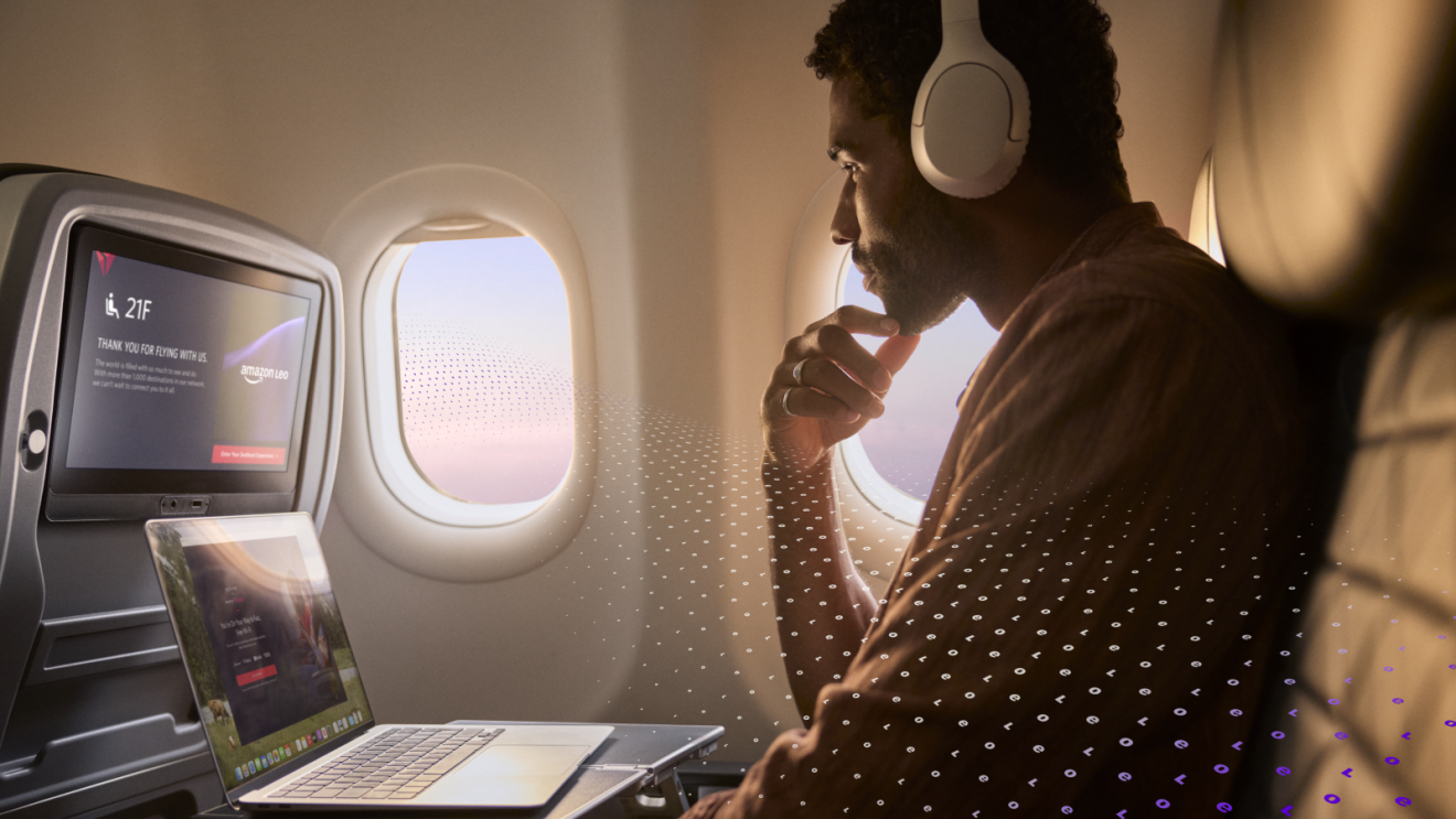 Amazon zeigt Antenne für Flugzeuge mit Gigabit-Internet an Bord