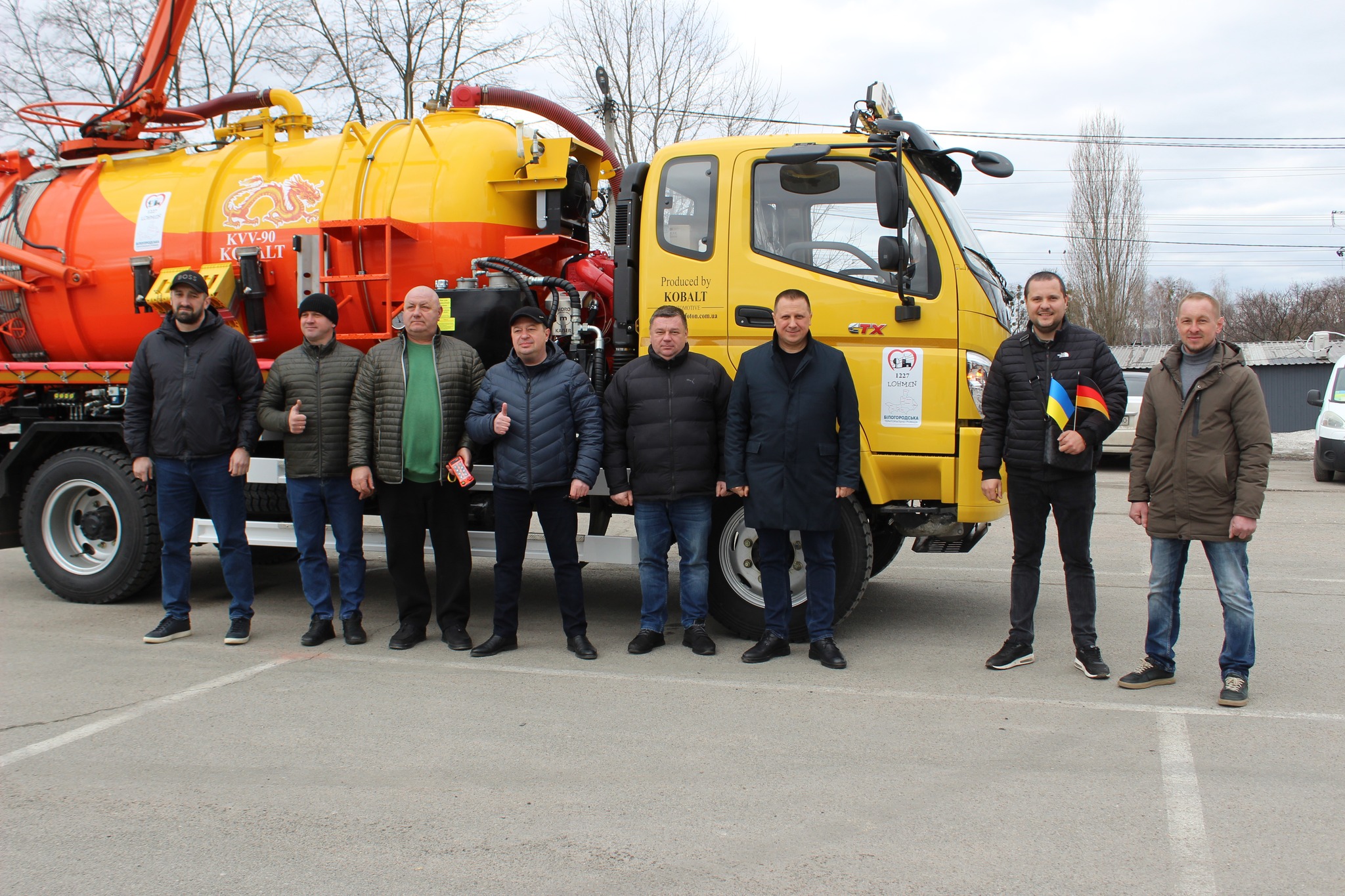 200 000 euros d'Allemagne : la communauté de Bilohorodska a reçu un nouveau camion hydrocureur pour l'entretien du réseau d'assainissement