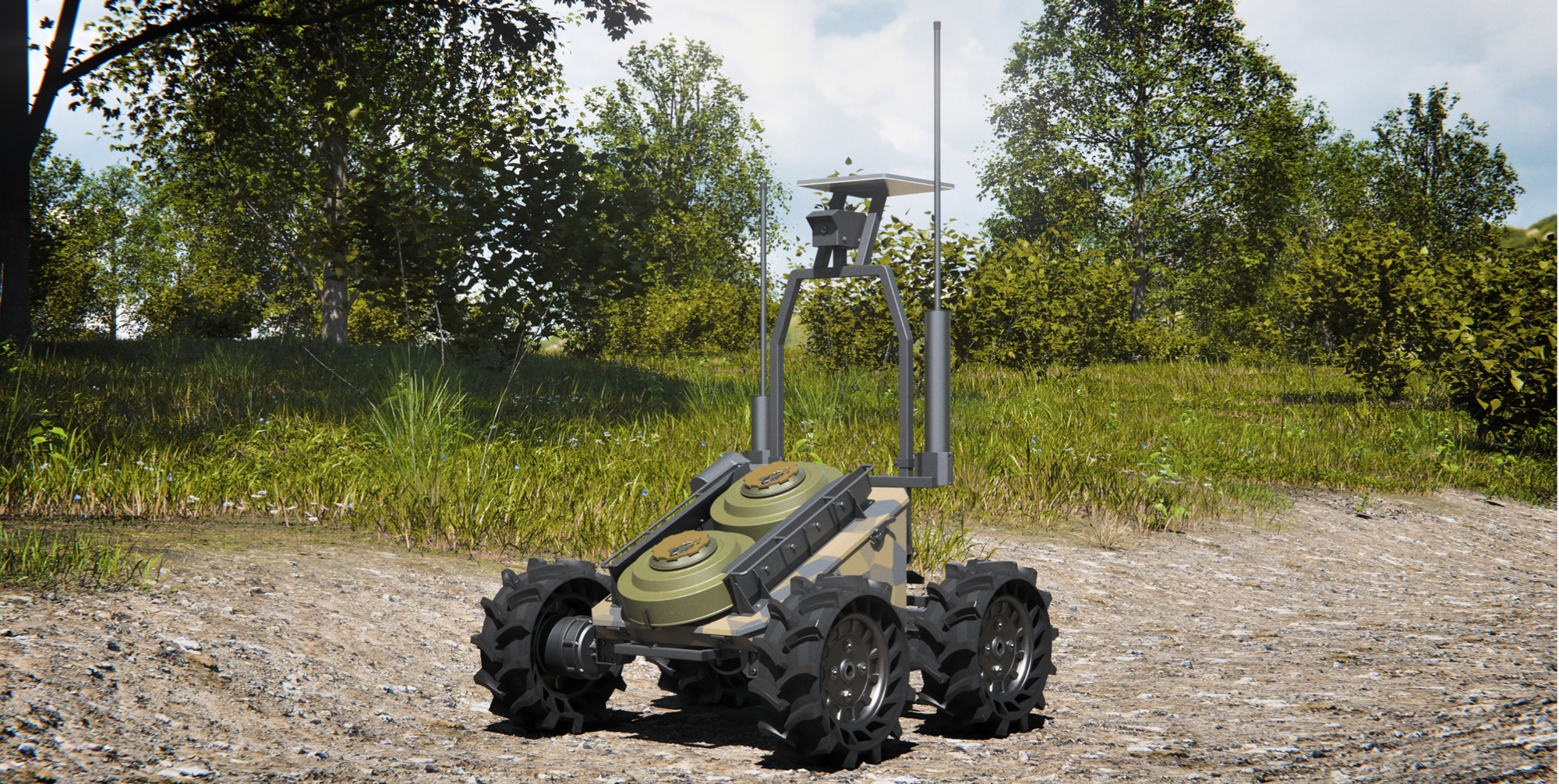 Le robot combattant "Gnome" a appris à regarder vers le haut : un drone attaché au-dessus d'une plateforme de combat n'est pas une nouveauté, mais c'est la première fois sur un robot terrestre ukrainien