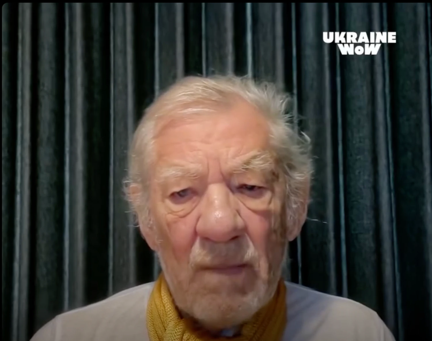 Ian McKellen las ein Gedicht von Artur Dron — ein kulturelles Signal der Unterstützung zum 4. Jahrestag der Invasion