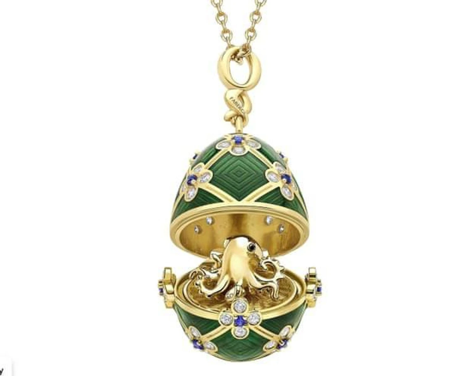 In Auckland verschluckte ein Besucher einen Fabergé-Anhänger im Wert von 33.000 NZD